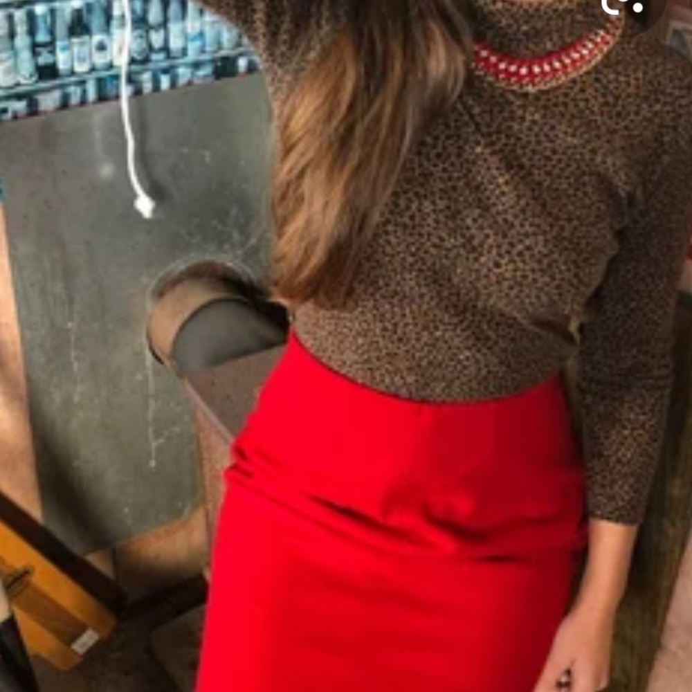 Banana Republic Red Mini Skirt